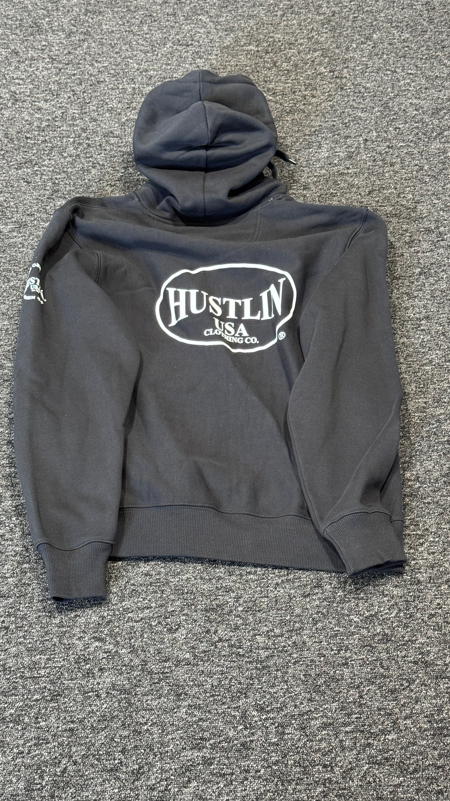 Hustlin USA Zipper Hooded Sweat Shirt