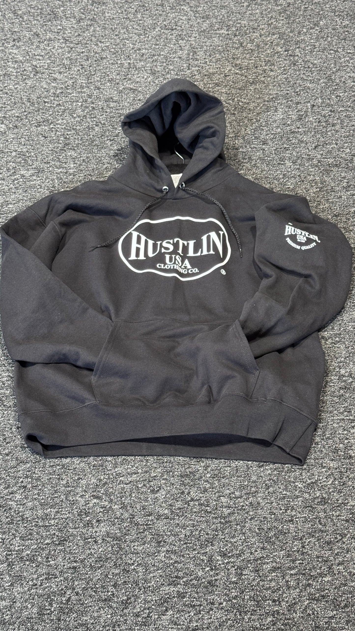 Hustlin USA Hoodie - Black