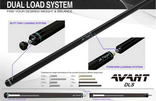 Billiard Cue, Pool, Mezz Avant, no wrap, Wavy 2 Joint, butt only